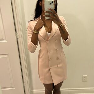 Italian Pale Pink Blazer Dress Size Small